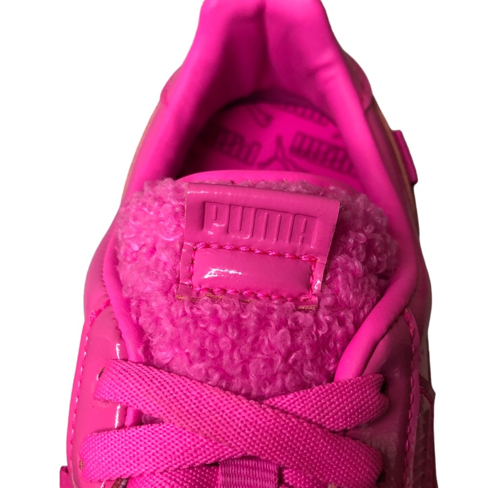 Puma Women's Hot Pink Leather & Sherpa-Trim Sneakers - Picture 9 of 10